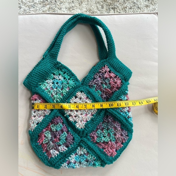 Colorful Crochet Granny Square Tote Bag - Picture 4 of 4